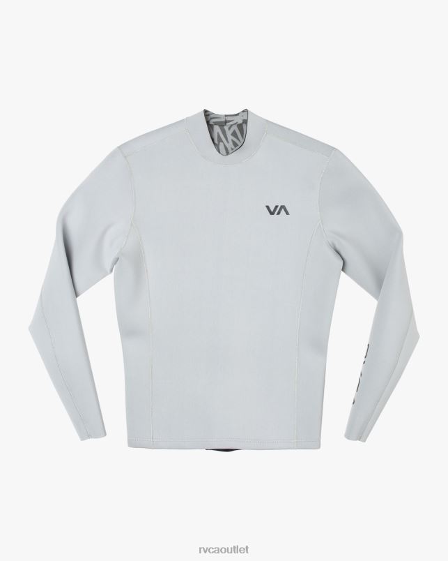Clothing V84B644 lunar rock RVCA Unisex 2mm Balance Back Zip Wetsuit Jacket