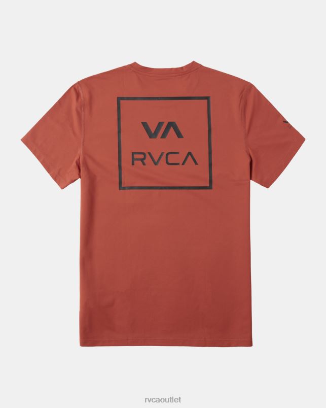Clothing V84B350 cinnabar RVCA Unisex Short Sleeve Rashguard