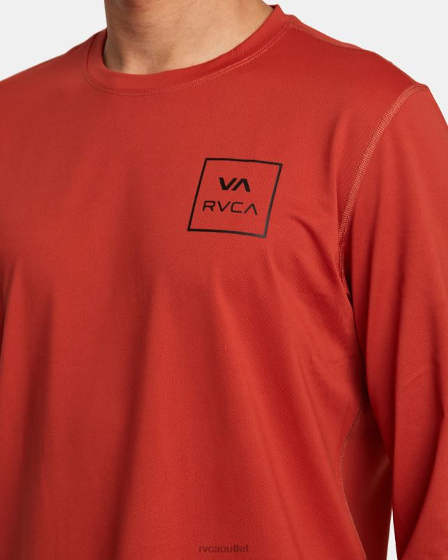 Clothing V84B356 cinnabar RVCA Unisex Long Sleeve Rashguard