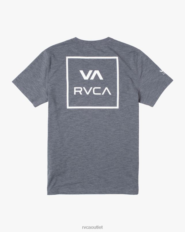 Clothing V84B582 heather grey RVCA Unisex Short Sleeve Rashguard