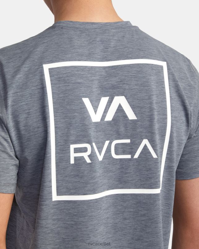 Clothing V84B582 heather grey RVCA Unisex Short Sleeve Rashguard