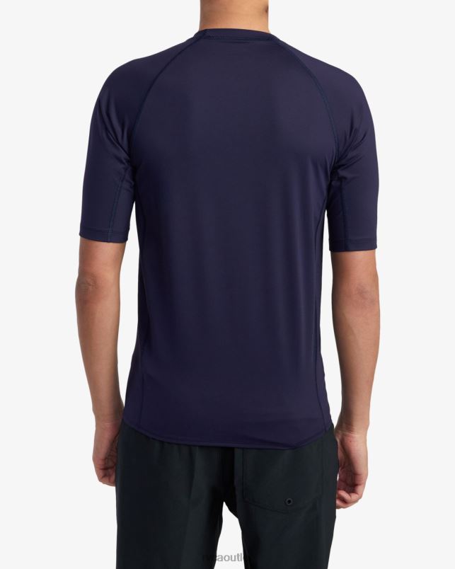 Clothing V84B591 navy RVCA Unisex Short Sleeve Rashguard