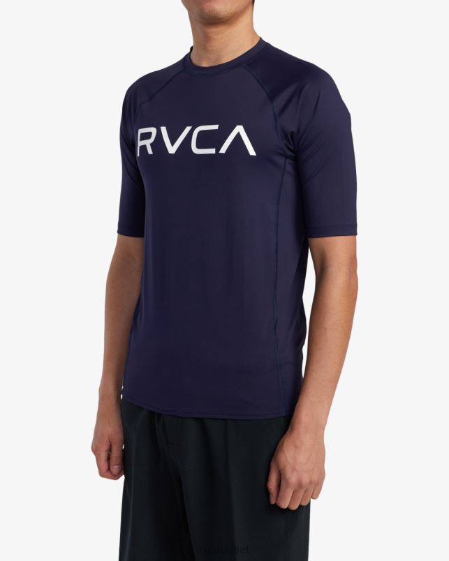 Clothing V84B591 navy RVCA Unisex Short Sleeve Rashguard