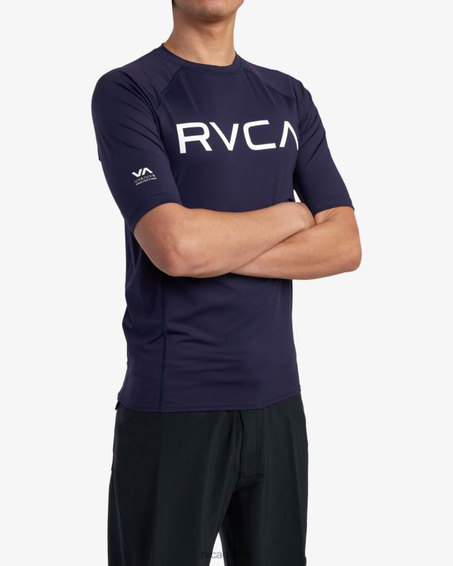 Clothing V84B591 navy RVCA Unisex Short Sleeve Rashguard