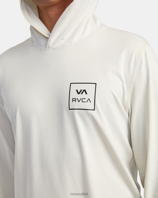 Clothing V84B595 silver bleach RVCA Unisex Long Sleeve Rashguard Hoodie
