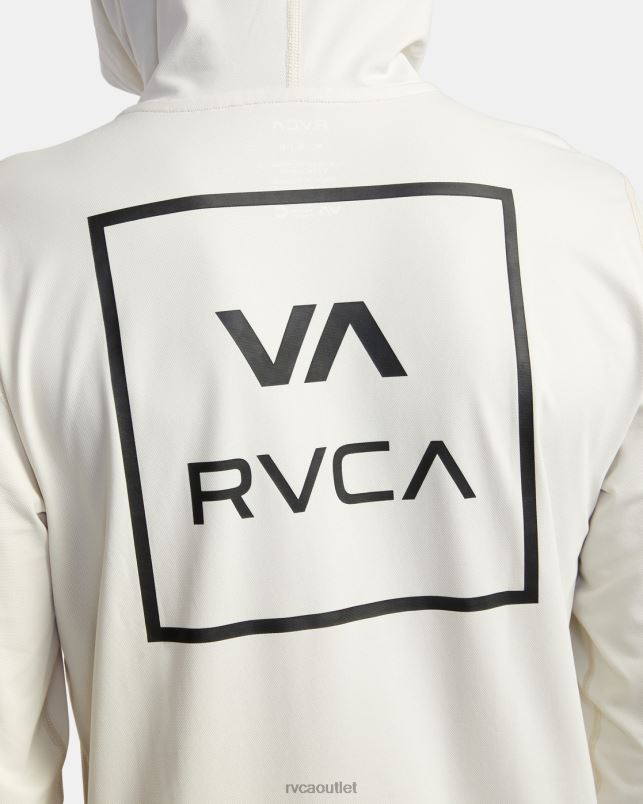 Clothing V84B595 silver bleach RVCA Unisex Long Sleeve Rashguard Hoodie