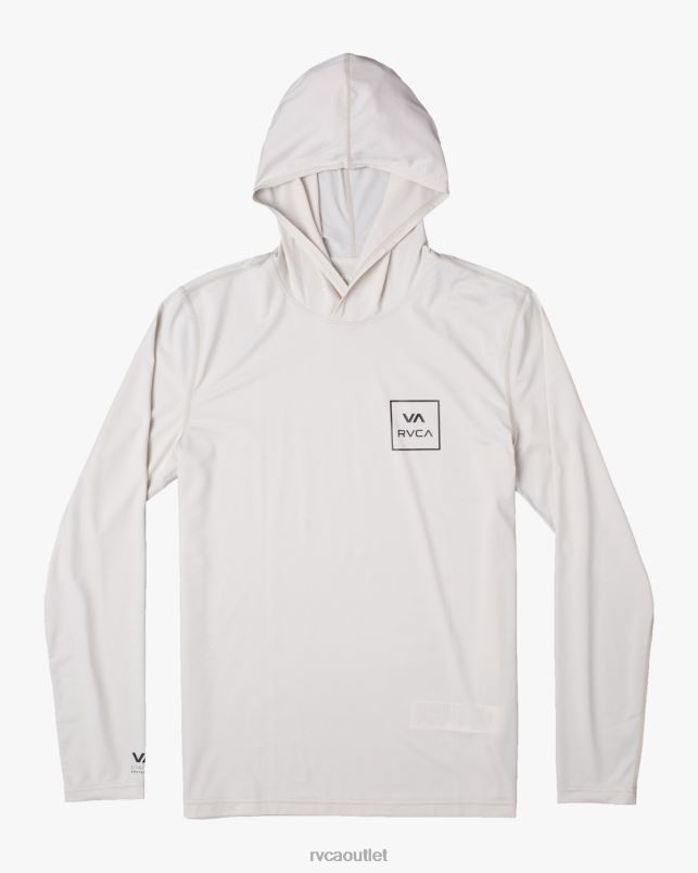 Clothing V84B595 silver bleach RVCA Unisex Long Sleeve Rashguard Hoodie