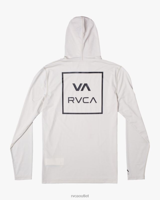 Clothing V84B595 silver bleach RVCA Unisex Long Sleeve Rashguard Hoodie