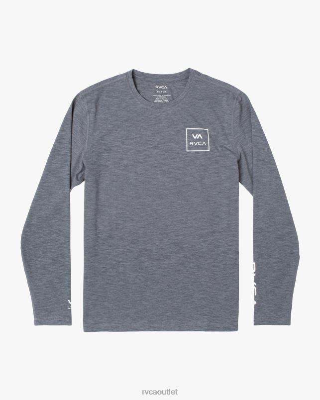 Clothing V84B620 heather grey RVCA Unisex Long Sleeve Rashguard