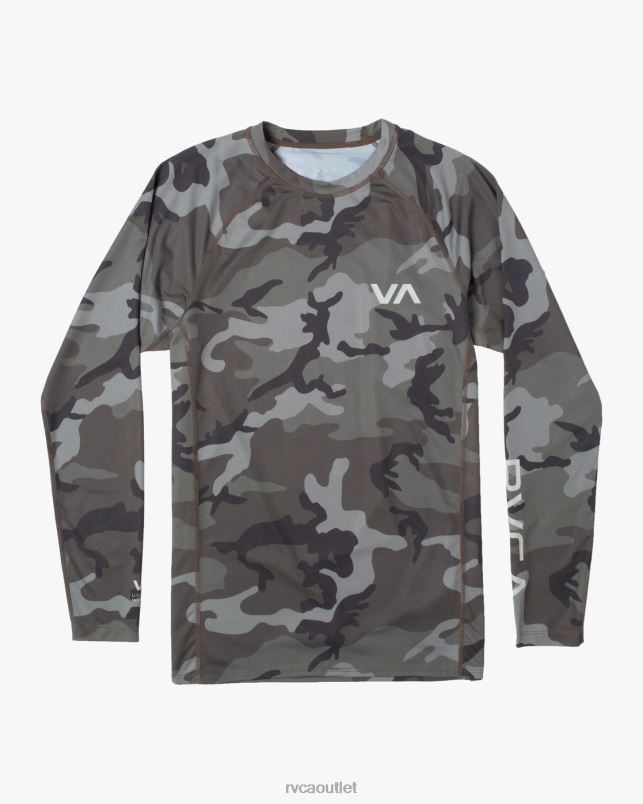 Clothing V84B625 camo RVCA Unisex Long Sleeve Rashguard