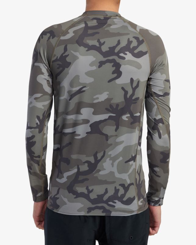 Clothing V84B625 camo RVCA Unisex Long Sleeve Rashguard