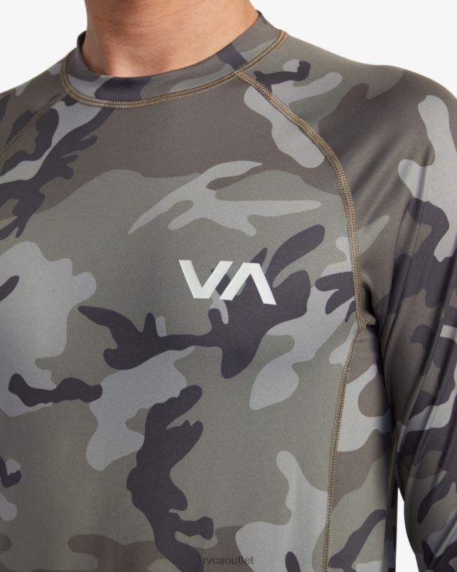 Clothing V84B625 camo RVCA Unisex Long Sleeve Rashguard