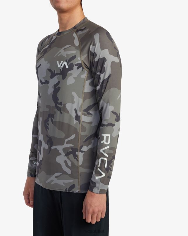Clothing V84B625 camo RVCA Unisex Long Sleeve Rashguard