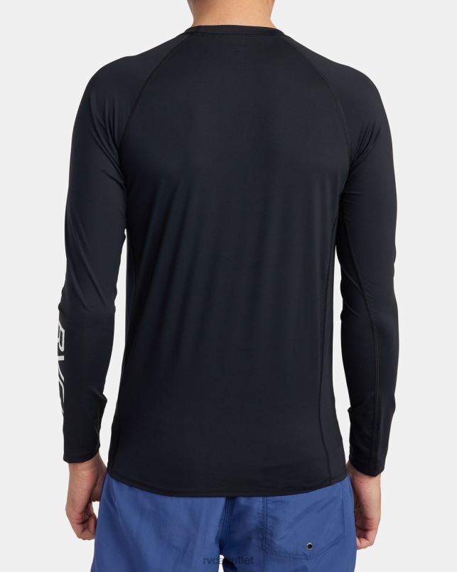 Clothing V84B627 black RVCA Unisex Long Sleeve Rashguard
