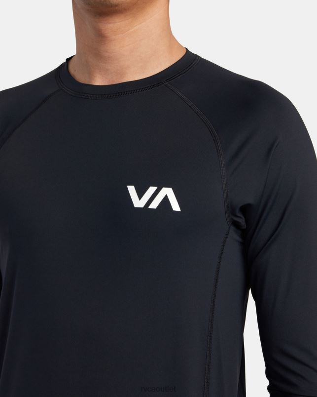 Clothing V84B627 black RVCA Unisex Long Sleeve Rashguard