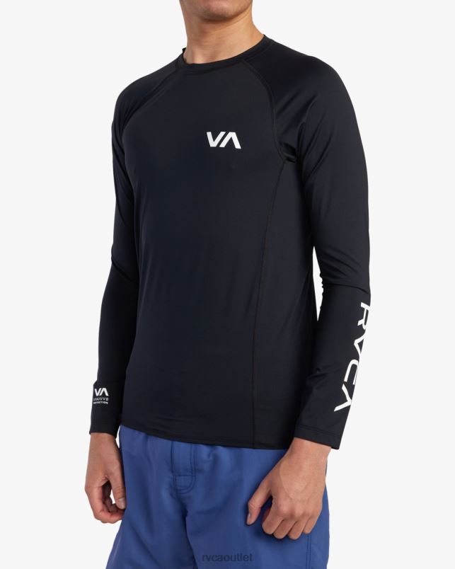 Clothing V84B627 black RVCA Unisex Long Sleeve Rashguard