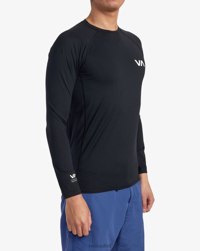 Clothing V84B627 black RVCA Unisex Long Sleeve Rashguard