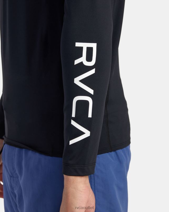 Clothing V84B627 black RVCA Unisex Long Sleeve Rashguard