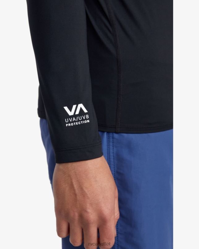 Clothing V84B627 black RVCA Unisex Long Sleeve Rashguard