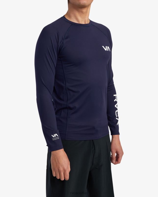 Clothing V84B632 navy RVCA Unisex Long Sleeve Rashguard