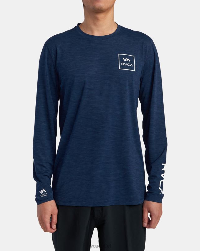 Clothing V84B633 navy heather RVCA Unisex Long Sleeve Rashguard
