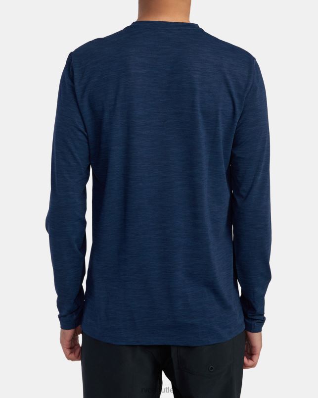Clothing V84B633 navy heather RVCA Unisex Long Sleeve Rashguard