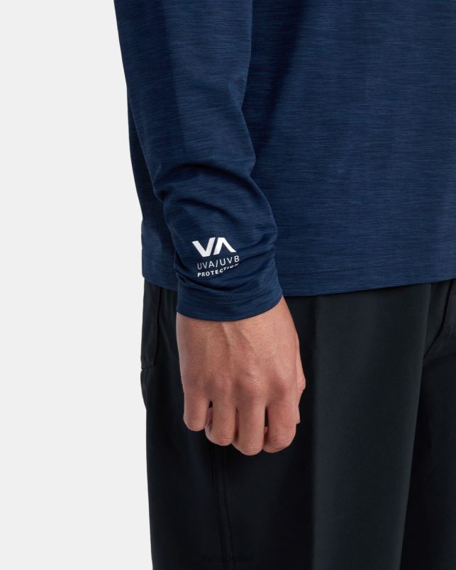 Clothing V84B633 navy heather RVCA Unisex Long Sleeve Rashguard