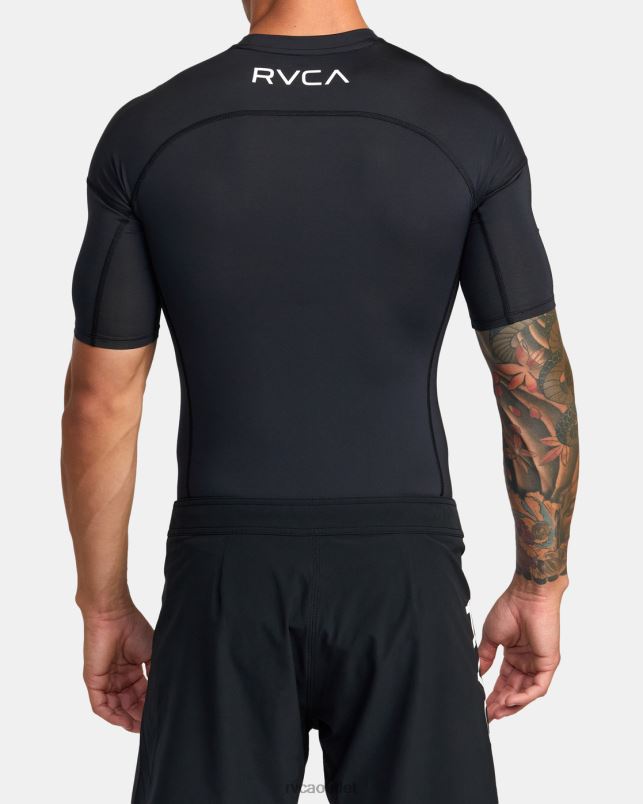 Clothing V84B909 black RVCA Unisex VA Sport Short Sleeve Rashguard
