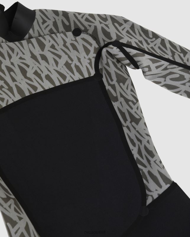 Clothing V84B617 black RVCA Unisex 3/2 Balance Chest Zip Fullsuit