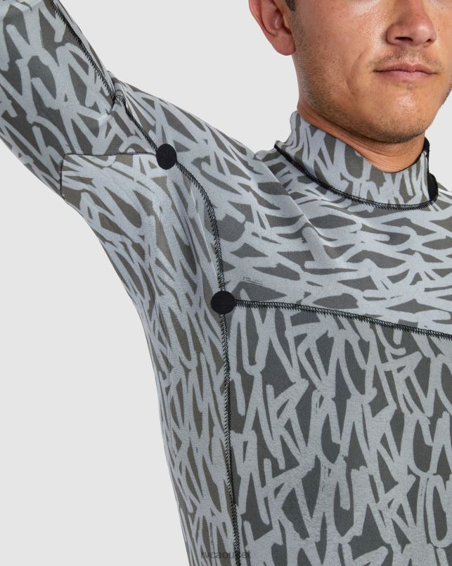 Clothing V84B629 black RVCA Unisex 2mm Benji ANP Front Zip Wetsuit Jacket