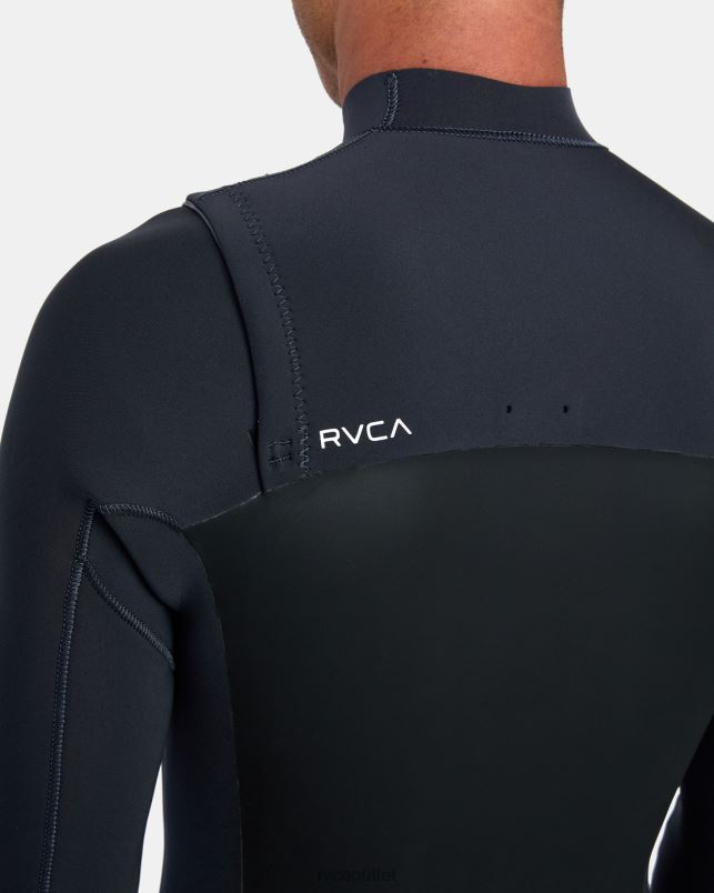 Clothing V84B629 black RVCA Unisex 2mm Benji ANP Front Zip Wetsuit Jacket