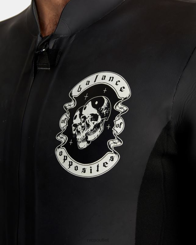 Clothing V84B629 black RVCA Unisex 2mm Benji ANP Front Zip Wetsuit Jacket