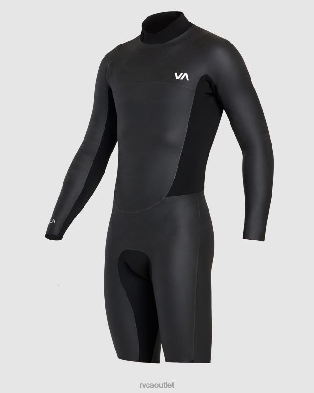 Clothing V84B637 black RVCA Unisex 2/2 Balance Smoothie Long Sleeve Springsuit
