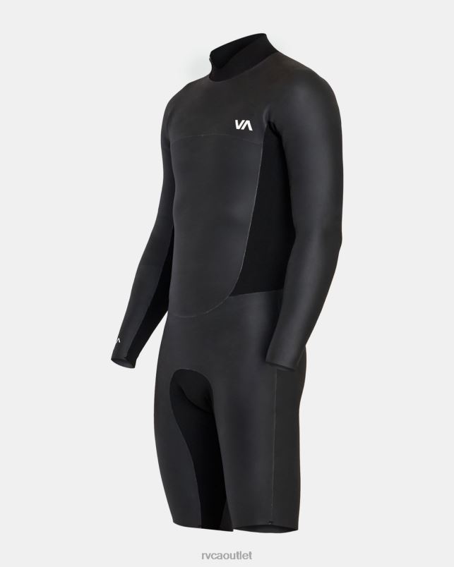 Clothing V84B637 black RVCA Unisex 2/2 Balance Smoothie Long Sleeve Springsuit