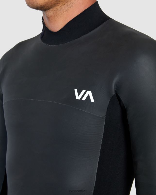 Clothing V84B637 black RVCA Unisex 2/2 Balance Smoothie Long Sleeve Springsuit