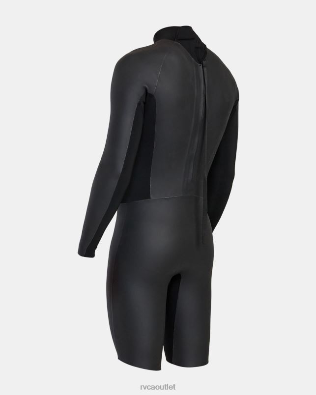 Clothing V84B637 black RVCA Unisex 2/2 Balance Smoothie Long Sleeve Springsuit