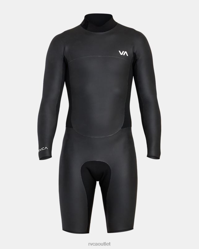 Clothing V84B637 black RVCA Unisex 2/2 Balance Smoothie Long Sleeve Springsuit