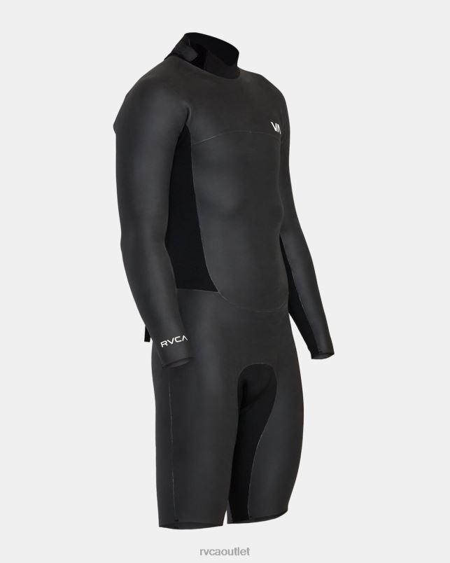 Clothing V84B637 black RVCA Unisex 2/2 Balance Smoothie Long Sleeve Springsuit