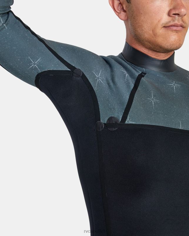 Clothing V84B637 black RVCA Unisex 2/2 Balance Smoothie Long Sleeve Springsuit