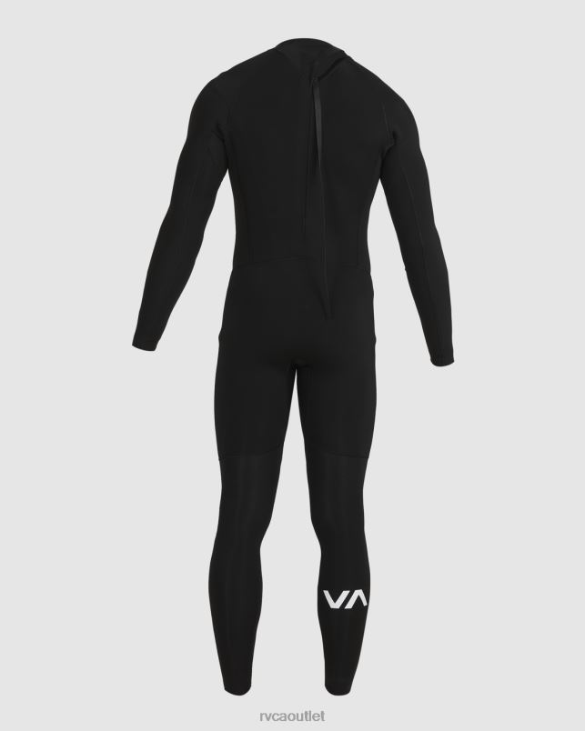Clothing V84B647 black RVCA Unisex 3/2 Balance Back Zip Fullsuit