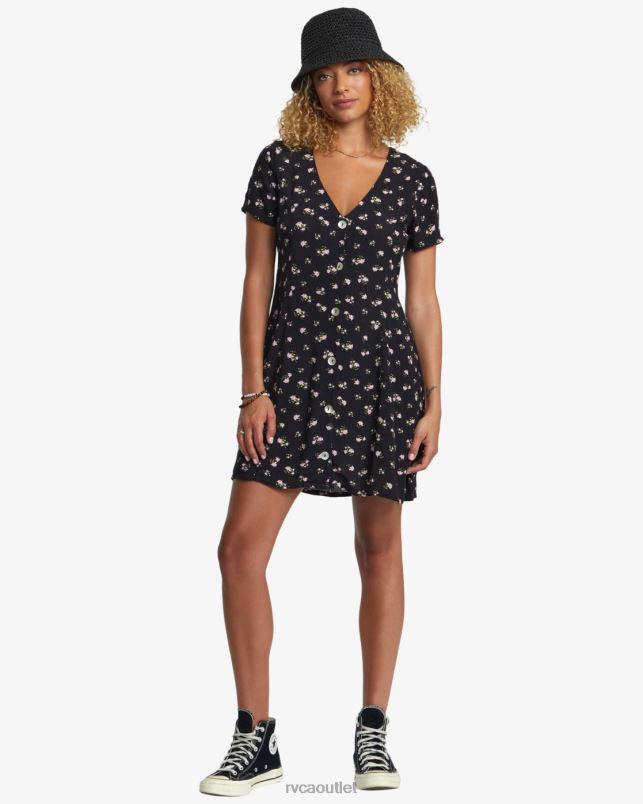 Accessories V84B1076 black RVCA Women Laguna Straw Bucket Hat