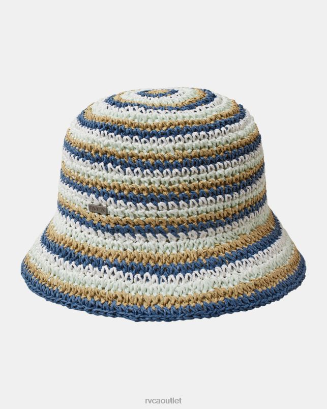 Accessories V84B1077 coast RVCA Women Laguna Straw Bucket Hat