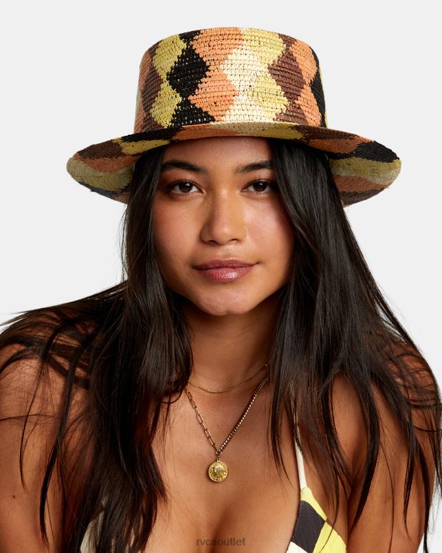 Accessories V84B1160 multi RVCA Women Greenpacha Jordaan Straw Hat