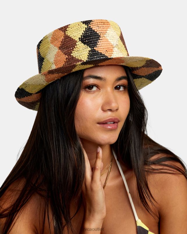 Accessories V84B1160 multi RVCA Women Greenpacha Jordaan Straw Hat