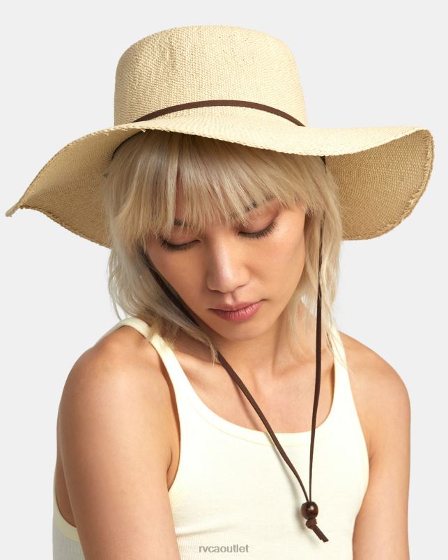 Accessories V84B1293 light brown RVCA Women Puerto Straw Hat