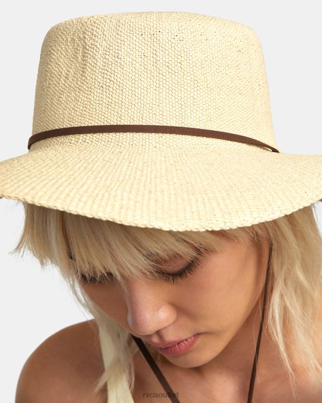 Accessories V84B1293 light brown RVCA Women Puerto Straw Hat