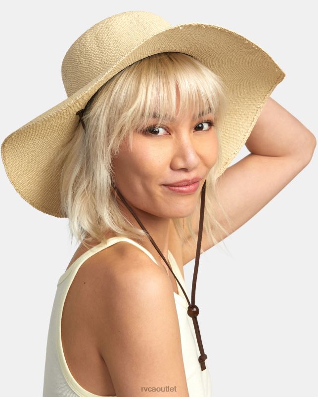 Accessories V84B1293 light brown RVCA Women Puerto Straw Hat
