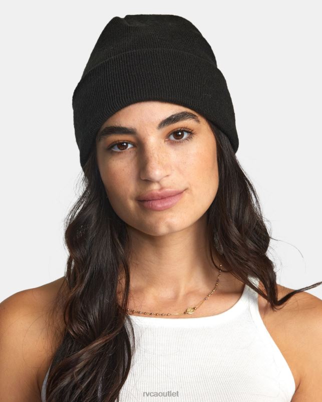 Accessories V84B1308 black RVCA Women Essential Beanie
