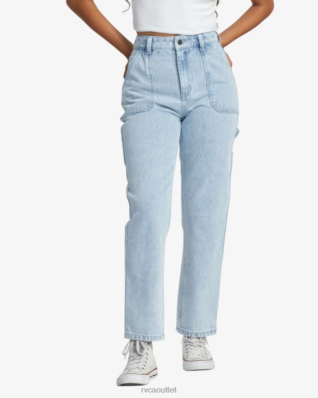 Clothing V84B817 light vintage wash RVCA Women Recession Denim Pants