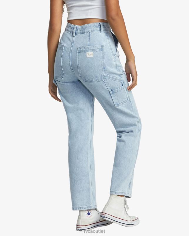 Clothing V84B817 light vintage wash RVCA Women Recession Denim Pants